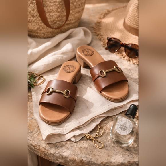 Penelope Chilvers Salamanca Leather Horsebit Slides Brown EU 38 US 7.5 - Picture 3 of 11